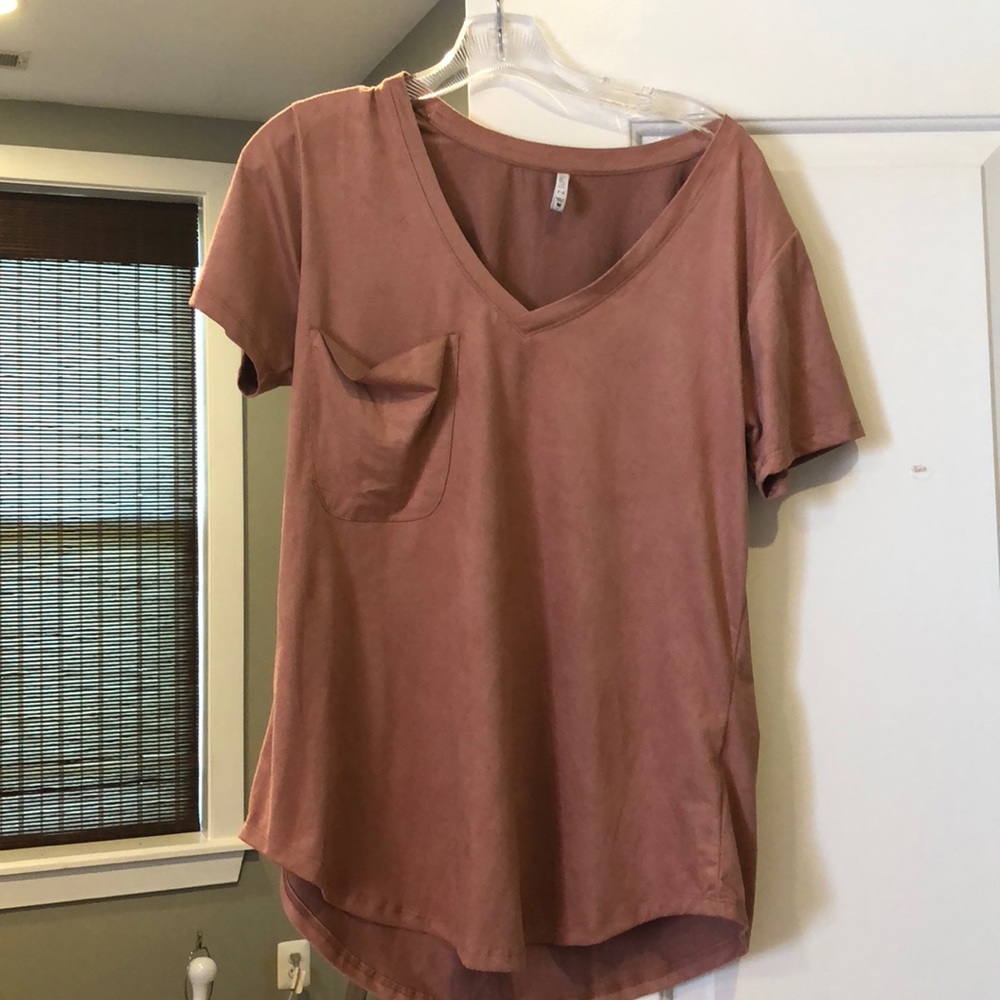 Z Supply faux suede pocket tee